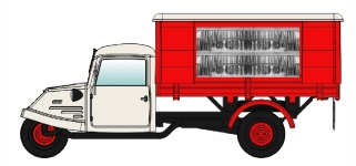 NPE Modellbau NA88027 - H0 Goliath GD 750 Metzgereiwagen in Rot